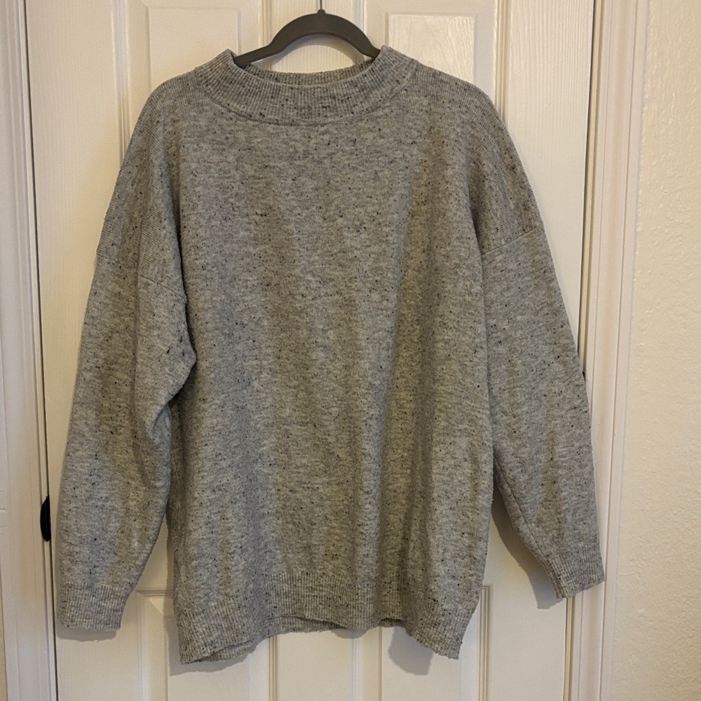 a new day Men's Heather Gray Crewneck Sweater